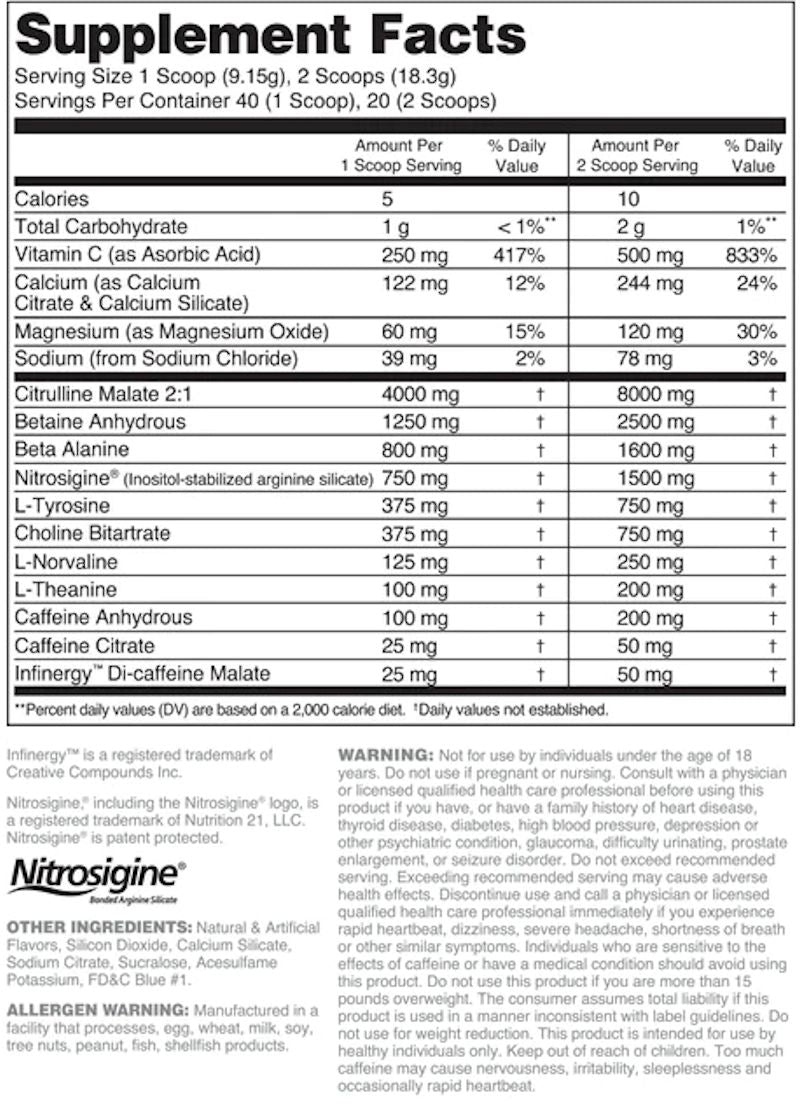 Nutrithority Mr. Fusion Pre-Workout The Ultimate Coalescence of Pump and Energy fact