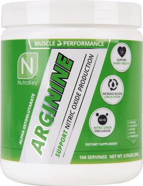 NutraKey Arginine 250gms 166 servings|Arginine|Mass For Life|