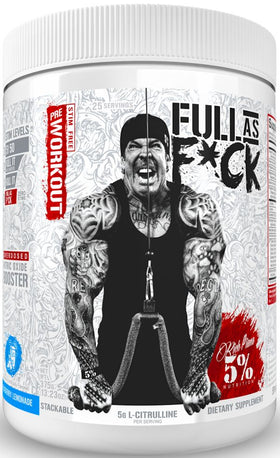 5% Nutrition Full As F*ck Non-Stim Pre-Workout 30 Servings|Citrulline|Mass For Life|