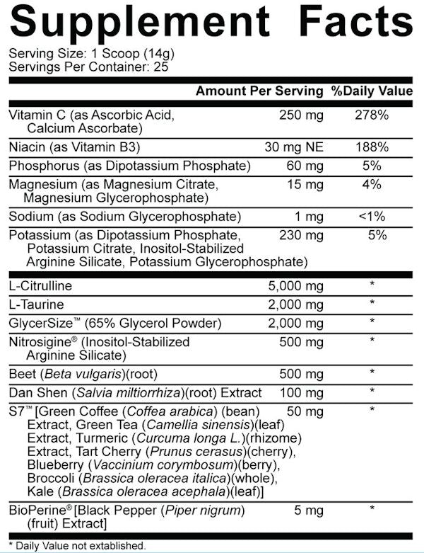5% Nutrition Full As F*ck Non-Stim Pre-Workout fact