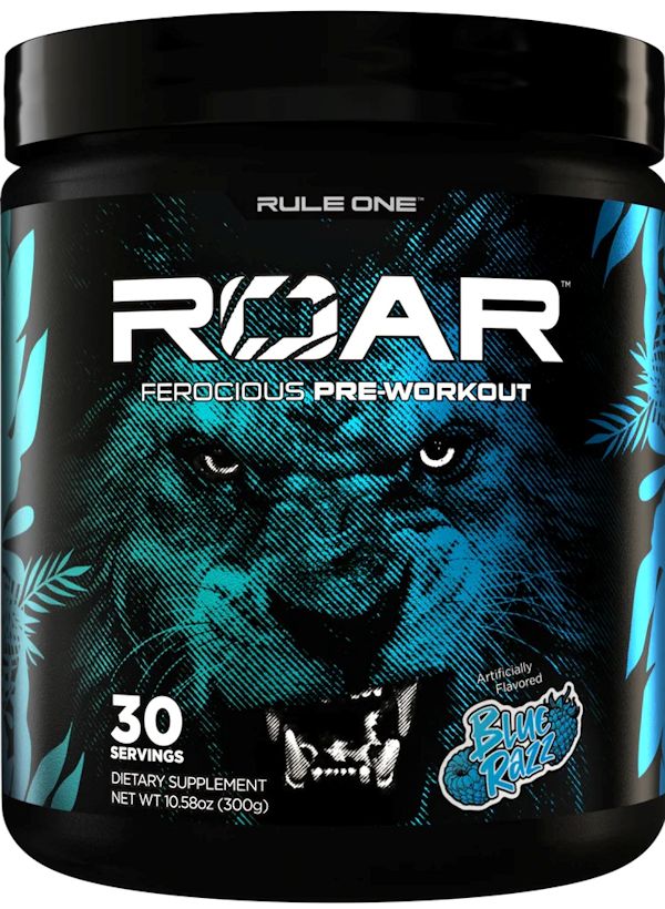 Rule One Protein Roar Pre-Workout blue raz
