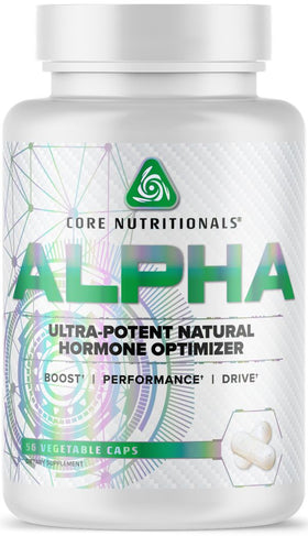 Core Nutritionals Alpha Ultra-Potent Natural  Veg-Capsules|D-Aspartic Acid|Mass For Life|