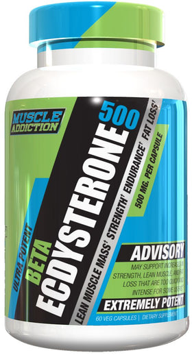 Muscle Addiction Beta-Ecdysterone-500 60 Caps|muscle builder|Mass For Life|