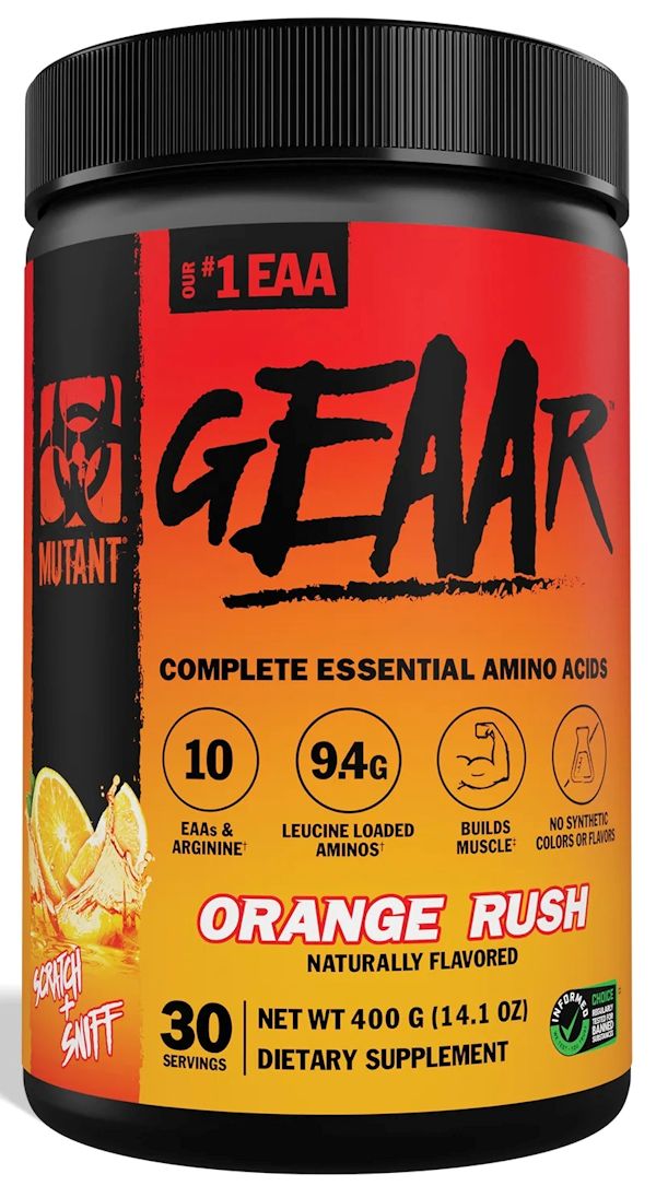 Mutant Nutrition Geaar 30 servings orange