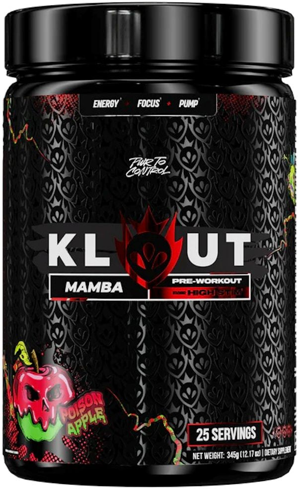 Klout Mamba High Stimulant Pre-Workout 25 servings pumps