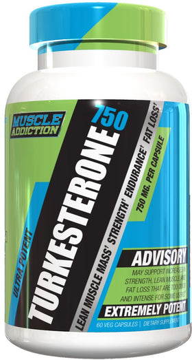 Muscle Addiction Turkesterone 750 60 veg Capsules|muscle builder|Mass For Life|