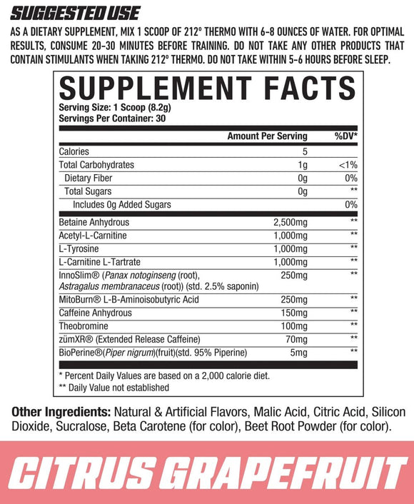 Axe & Sledge 212 Thermo High Powered Thermognic|Fat Burner|Mass For Life|