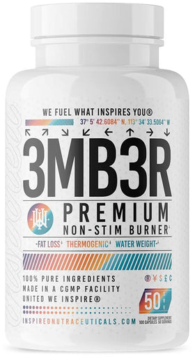 Inspired 3MB3R Fat Burner 100 Capsules|Pre Workout|Mass For Life|