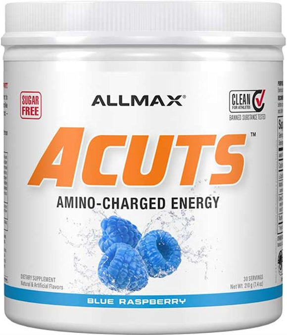ALLMAX ACUTS Amino - BCAA - Energy Blue Raspberry|Amino Acids|Mass For Life|