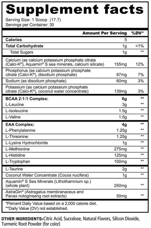 Panda Supps AMINOS BCAA + EAA + Hydration|BCAA|Mass For Life|