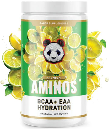 Panda Supps AMINOS  Strawberry Watermelon – Premium BCAA + EAA + Hydration|BCAA|Mass For Life|
