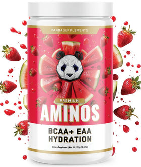 Panda Supps AMINOS  Strawberry Watermelon – Premium BCAA + EAA + Hydration|BCAA|Mass For Life|