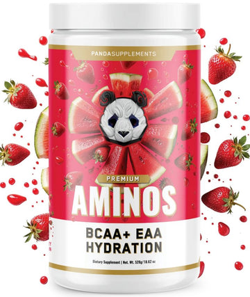 Panda Supps AMINOS  Strawberry Watermelon – Premium BCAA + EAA + Hydration|BCAA|Mass For Life|