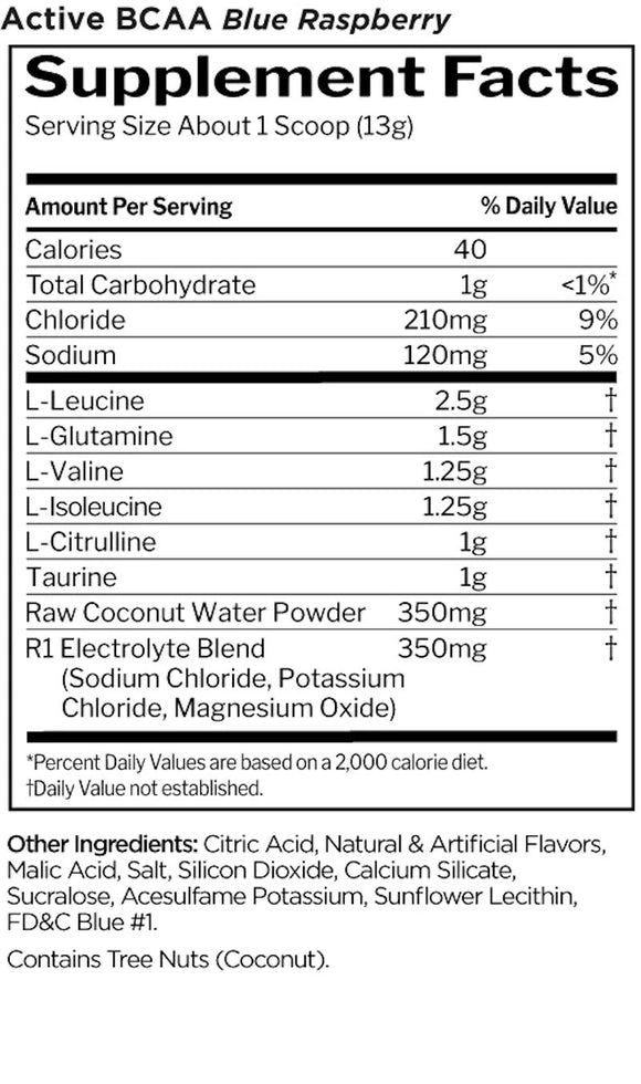 Rule One Active BCAA+ Hydration 30 servings|BCAA|Mass For Life|