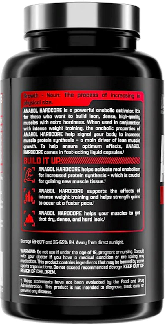 Nutrex Anabol Hardcore 60 Capsules|Muscle Growth|Mass For Life|