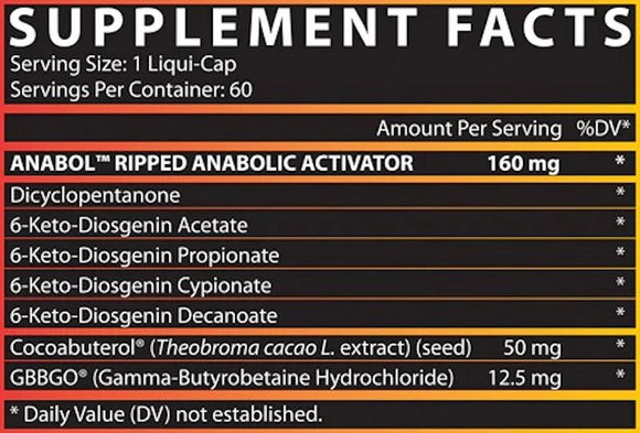 Nutrex Anabol Ripped|Fat Burner|Mass For Life|