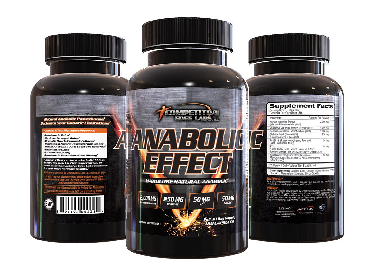 Competitive Edge Labs Anabolic Effect 180 caps|Mass For Life|Muscle Pumps