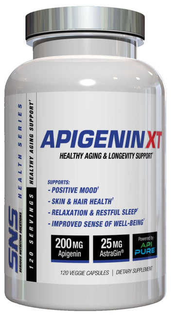 Serious Nutrition Solutions SNS Apigenin XT 200 Mg - 120 Capsules|Anti-Aging|Mass For Life|
