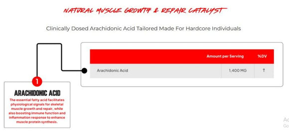 Enhanced Labs Ara Acid Arachidonic Acid|Lean Muscle|Mass For Life|