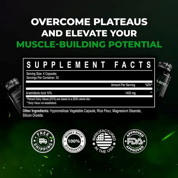 Enhanced Labs Ara Acid Arachidonic Acid|Lean Muscle|Mass For Life|