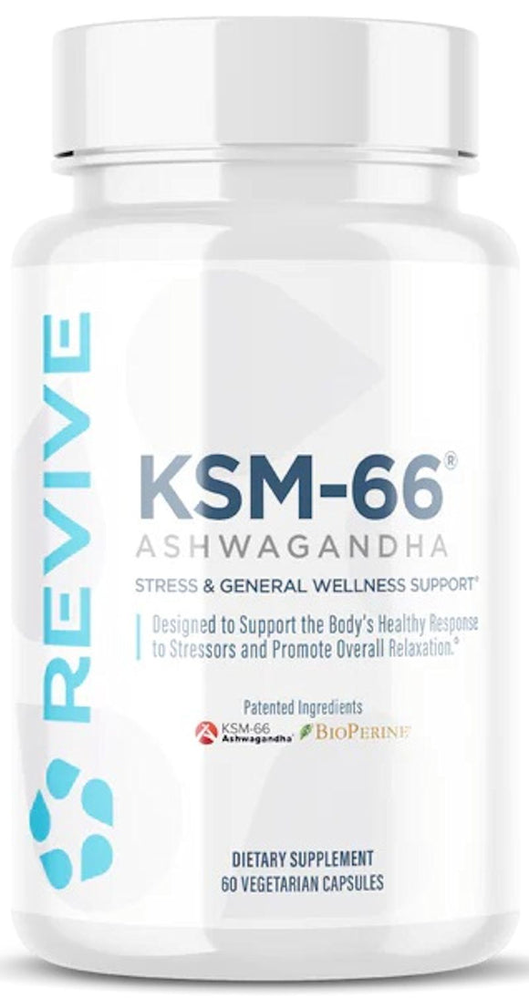 Revive Ashwagandha KSM-66 60 Veg Caps|Stress Aid|Mass For Life|