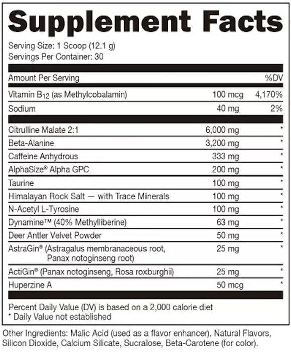 DAS Labs Bucked Up BAMF Nootropic 30 servings|Deer Antler|Mass For Life|