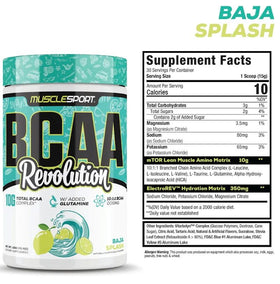 MuscleSport BCAA Revolution Amino Acid & Hydration Formula|BCAA|Mass For Life|
