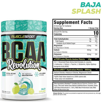 MuscleSport BCAA Revolution Amino Acid & Hydration Formula|BCAA|Mass For Life|