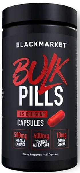 BlackMarket Bulk Pills 120 Capsules|Test Booster|Mass For Life|