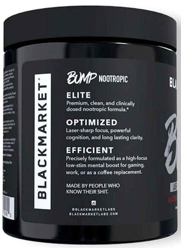 BlackMarket BUMP Nootropic Pre-Workout|Pre-Workout|Mass For Life|