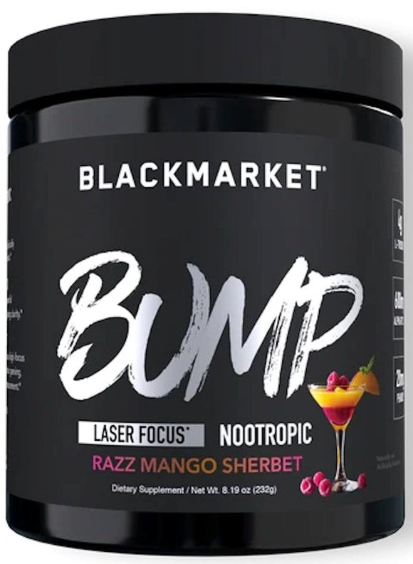 BlackMarket BUMP Nootropic Pre-Workout|Pre-Workout|Mass For Life|