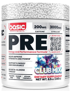 Basic Supplements Pre Workout Energy and Performance Formula|Pre Workout|Mass For Life|