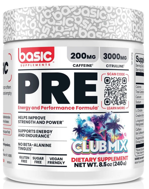 Basic Supplements Pre Workout Energy and Performance Formula|Pre Workout|Mass For Life|