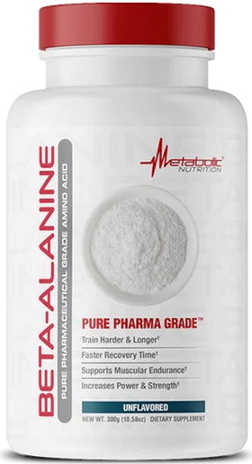 Metabolic Nutrition Beta-Alanine Unflavored 100 servings|Pre-Workout|Mass For Life|