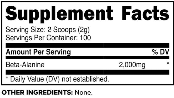 PrimaForce Beta Alanine 200gms 100 servings|Muscle Pumps|Mass For Life|