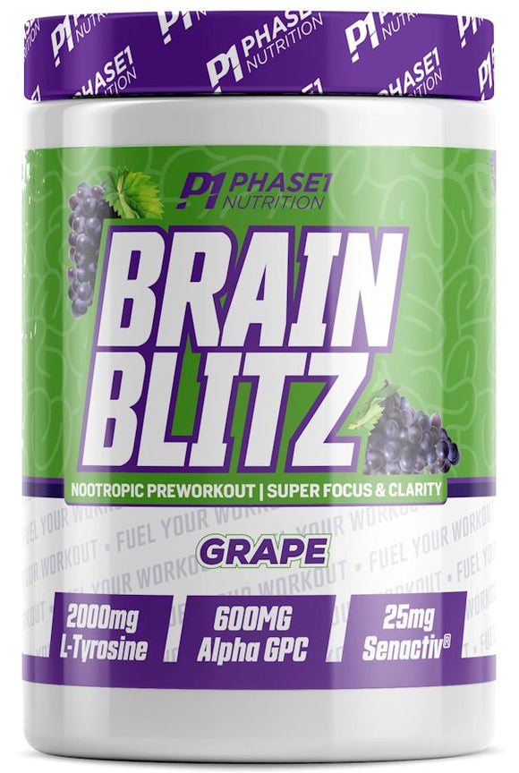 Phase 1 Nutrition Brain Blitz Super Focus Pre-Workout|Pre Workout|Mass For Life|