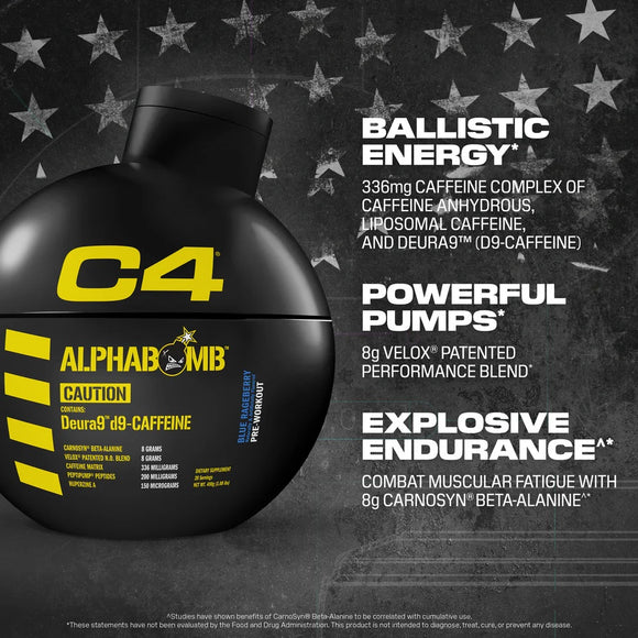 Cellucor C4 AlphaBomb|Pre Workout|Mass For Life|