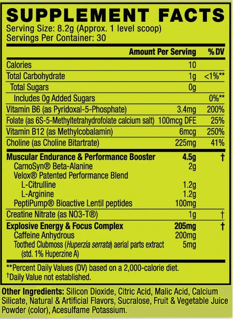 Cellucor C4 Original Pre-Workout facts