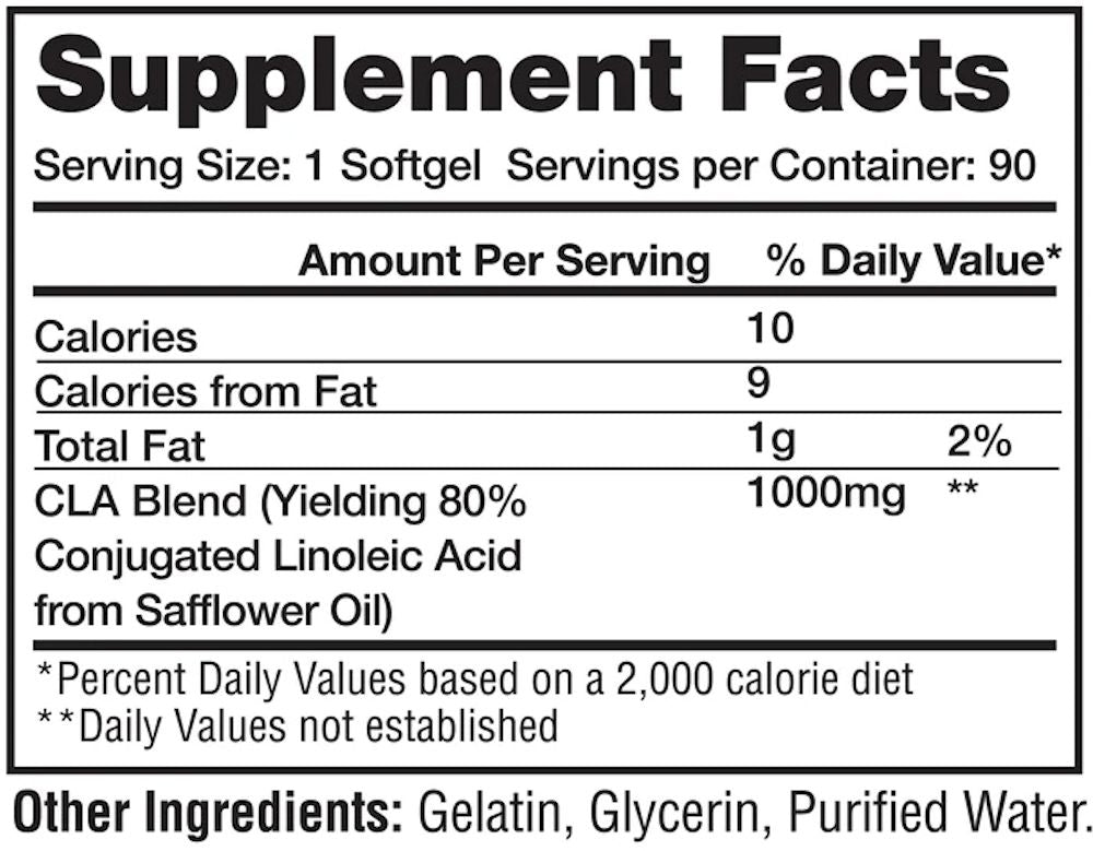 Gaspari Nutrition CLA 90 Softgels fact