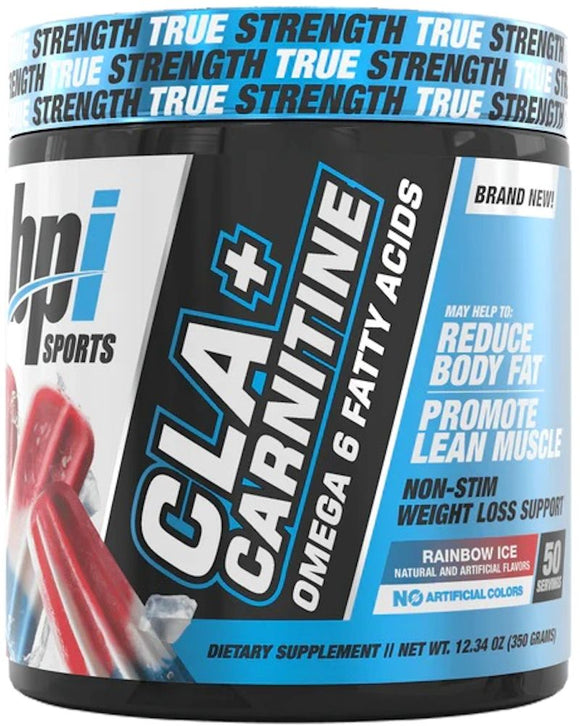 BPI Sports CLA + Carnitine Fat Burner Snow Cone 50 Servings|Fat Burner|Mass For Life|