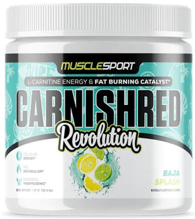 MuscleSport CarniShred Revolution Non-Stim Fat Burner|Pre-Workout|Mass For Life|