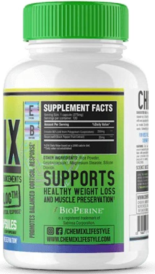 Chemix Cortibloc 120 caps|cortisol|Mass For Life|