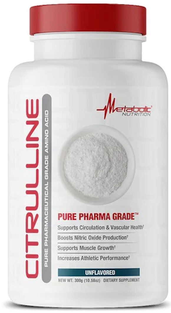 Metabolic Nutrition Citrulline 300g|Muscle Pumps|Mass For Life|
