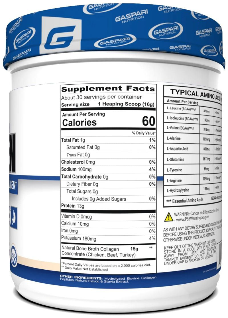 Gaspari Nutrition Bone Broth Collagen Joint Health
