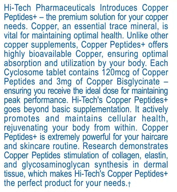 Hi-Tech Pharmaceuticals Copper Peptide|Hair Vitamins|Mass For Life|