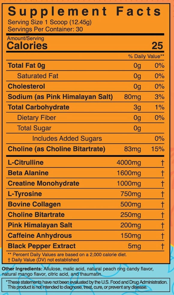 Bullfit Cowabunga 30 Servings Pre-Workout -Pina Colada (Copy)|Pre Workout|Mass For Life|