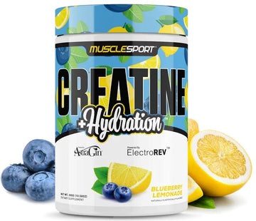 Musclesport Creatine+Hydration, Pre-Workout, Recovery, Muscle Gains|Creatine|Mass For Life|