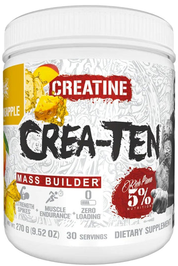 5% Nutrition Crea-Ten 30 Servings|Creatine|Mass For Life|