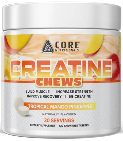 CORE Nutritionals Creatine Chews, Candy, Pre-Work, Stim-Free|Creatine|Mass For Life|
