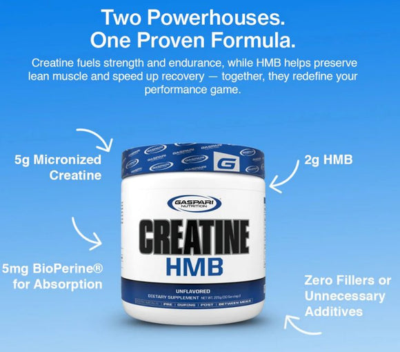 Gaspari Nutrition Creatine HMB|Creatine|Mass For Life|